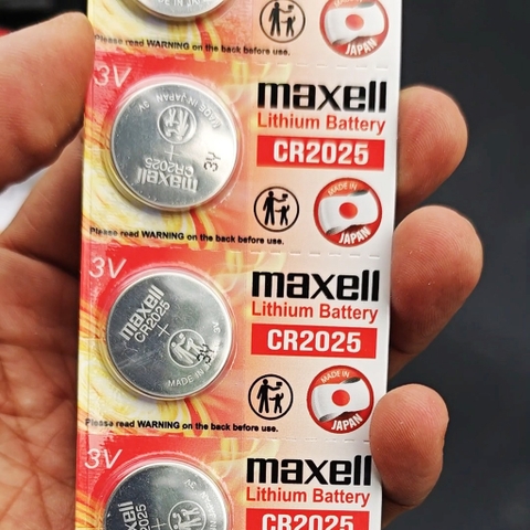 Pin Cúc Áo MAXELL CR2025 (Vỉ 1 viên) Lithium 3V Cao Cấp Made In JAPAN - Hàng Chính Hãng