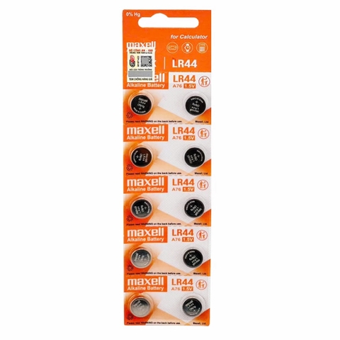 Pin Đồng Hồ Maxell LR44 (AG13) Alkaline Cao Cấp 1.5V - Hàng Chính Hãng
