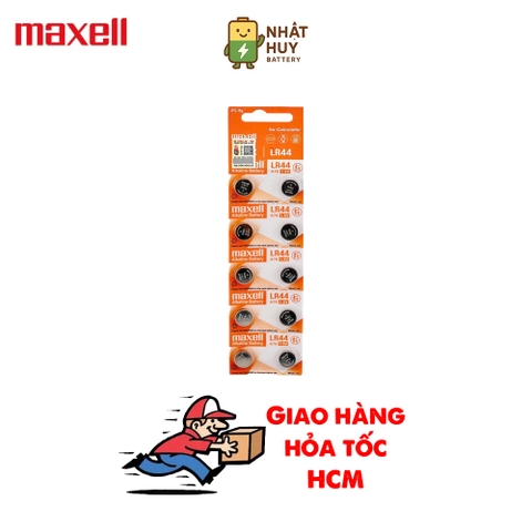Pin Đồng Hồ Maxell LR44 (AG13) Alkaline Cao Cấp 1.5V - Hàng Chính Hãng