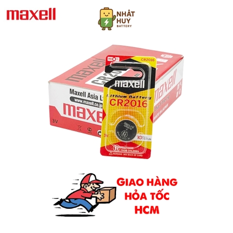 Pin Cúc Áo MAXELL CR2016 (Vỉ 1 viên) Lithium 3V Cao Cấp Made In JAPAN - Hàng Chính Hãng