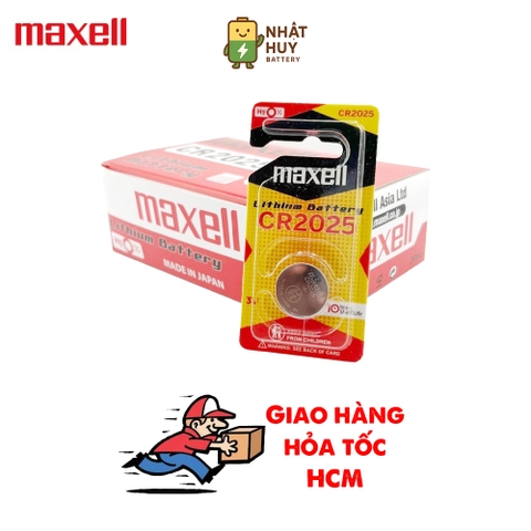 Pin Cúc Áo MAXELL CR2025 (Vỉ 1 viên) Lithium 3V Cao Cấp Made In JAPAN - Hàng Chính Hãng
