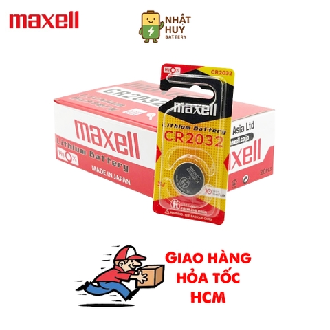 Pin Cúc Áo MAXELL CR2032 (Vỉ 1 viên) Lithium 3V Cao Cấp Made In JAPAN - Hàng Chính Hãng