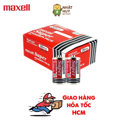 Pin Trung R14P MAXELL Super Power ACE Vỏ Kim Loại, Bền Bỉ, Không Chảy Nước - Hàng Chính Hãng