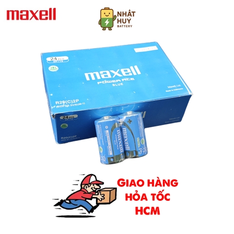 Pin Đại R20P MAXELL Super Power ACE Vỏ Kim Loại, Bền Bỉ, Không Chảy Nước - Hàng Chính Hãng