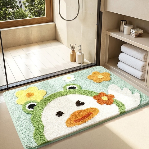 Thảm chùi chân họa tiết vịt và hoa – TCCC31