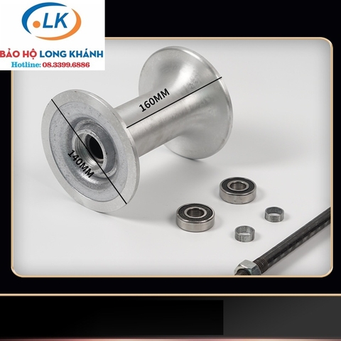 Con lăn kéo cáp miệng ống bánh nhôm