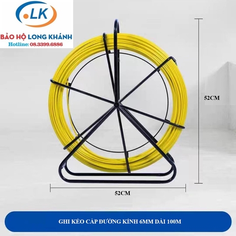 Ghi kéo cáp ngầm đường kính 6mm dài 100m.