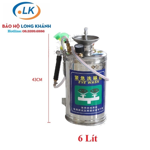 Bồn rửa mắt khẩn cấp 6 lít Inox 304