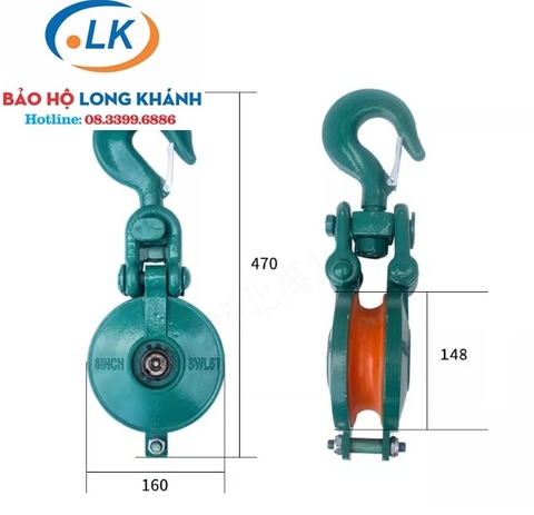 Ròng rọc kéo cáp 5 tấn ( Mụp kéo dây điện 5 tấn )