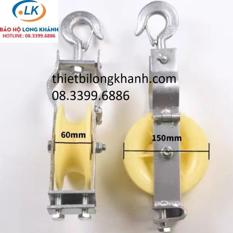 Puly nhựa kéo dây điện đường kính 150 x 60mm