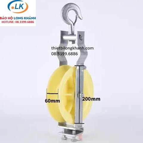 Puly nhựa kéo dây điện đường kính 200 x 60mm