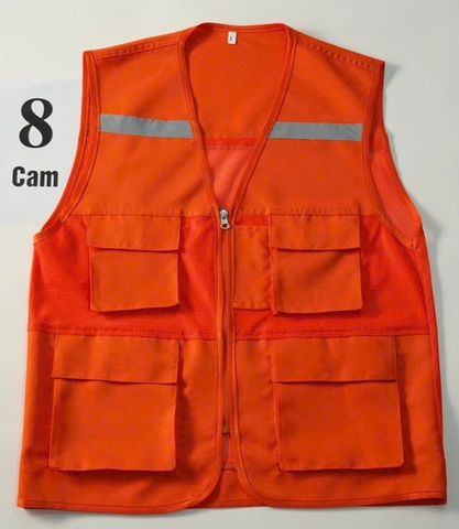Áo gile bảo hộ phản quang màu cam