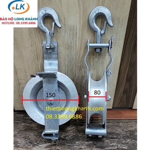Puly nhôm kéo dây điện đường kính 150 x 80mm