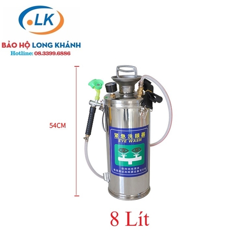 Bồn rửa mắt khẩn cấp 8 lít Inox 304