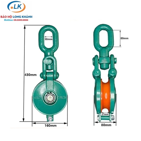 Ròng rọc kéo cáp 5 tấn ( Mụp kéo dây điện 5 tấn )