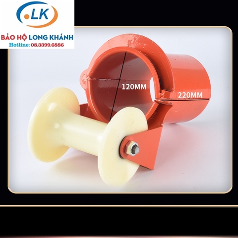 Con lăn kéo cáp miệng ống bánh nhựa