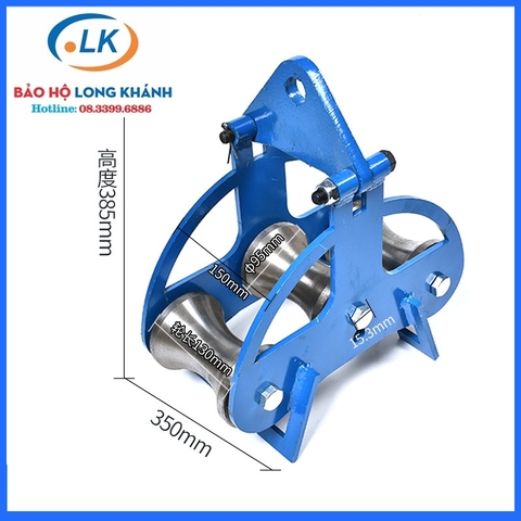 Con lăn kéo cáp 3 bánh nhựa