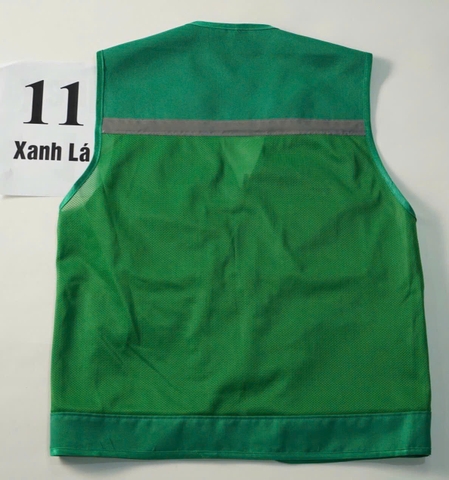 Áo gile bảo hộ phản quang màu xanh lá