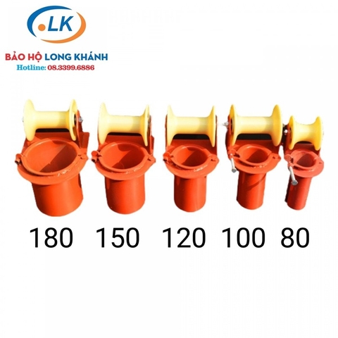 Con lăn kéo cáp miệng ống bánh nhựa