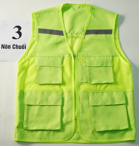 Áo gile bảo hộ phản quang màu xanh nõn chuối