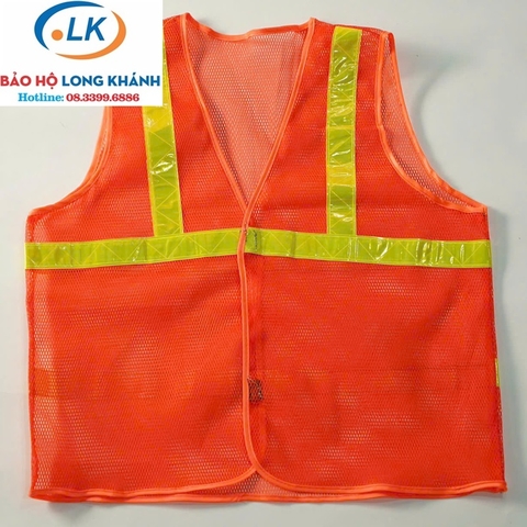 Áo lưới phản quang màu da cam