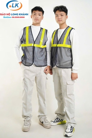 Áo lưới phản quang màu tím than