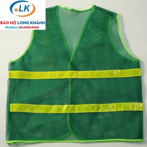 Áo lưới phản quang màu xanh môi trường