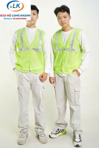 Áo lưới phản quang màu xanh nõn chuối