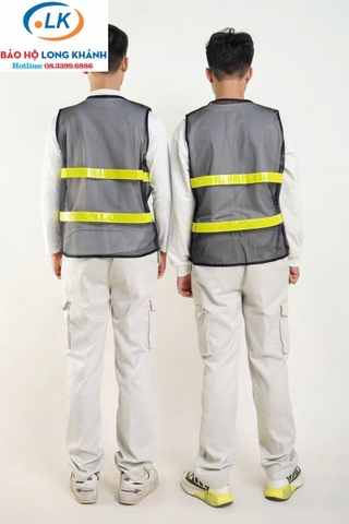 Áo lưới phản quang màu tím than