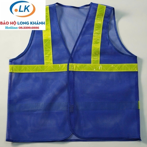 Áo lưới phản quang màu xanh lam