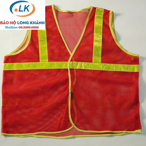 Áo lưới phản quang màu đỏ
