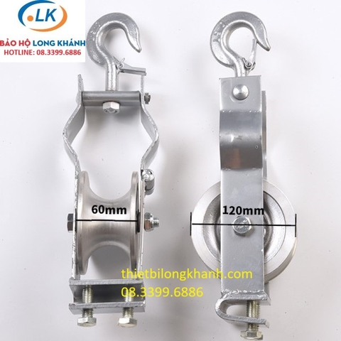 Puly nhôm kéo dây điện đường kính 120 x 60mm