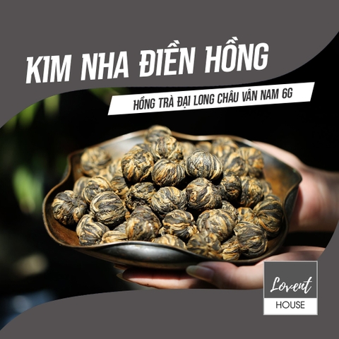 Hồng Trà Đại Long Châu Kim Nha Điền Hồng - Trà Viên Thượng Hạng Vân Nam 6g
