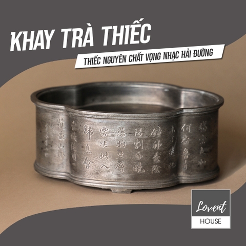 Khay Trà Thiếc Vọng Nhạc Hải Đường