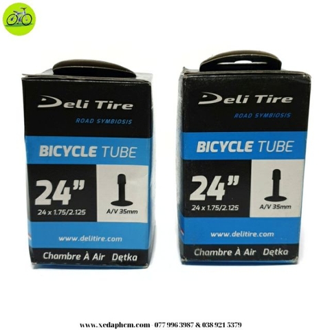 Cặp 2 ruột xe đạp Deli Tire 24 inch AV-48mm van Mỹ