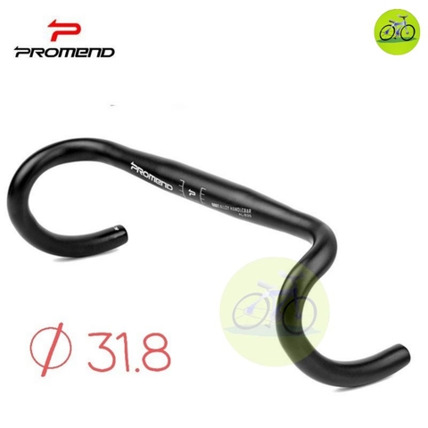 Ghi đông xe đạp - Tay lái nhôm cong tròn Promend 31.8mm