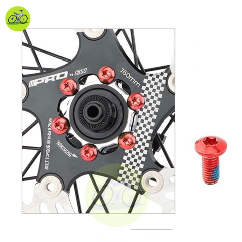 Sét 12 ốc lục giác bông mai cho Thắng Đĩa Pro / Vít đĩa thắng dầu cơ mạ Titan M5 xe đạp thể thao
