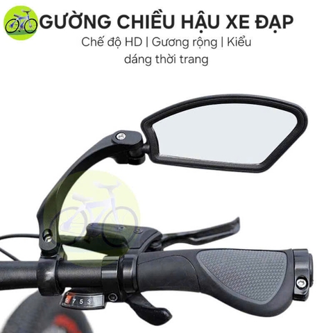 Gương Chiếu Hậu Xe Đạp Ống Kính Chống Sốc HD Có Thể Điều Chỉnh Xoay 360-Trái/Phải