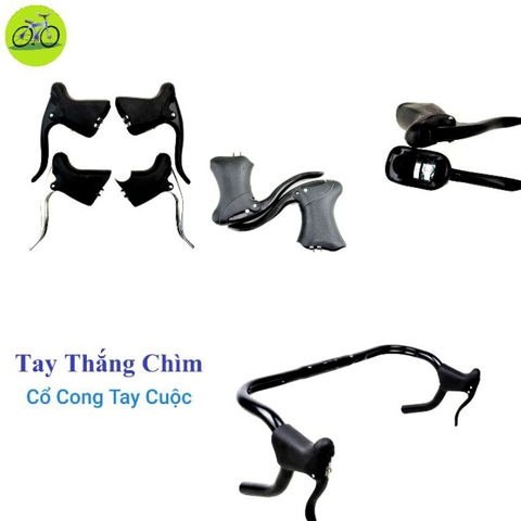 Tay phanh thắng nhôm xe đạp cuộc cổ cong, Sừng dê