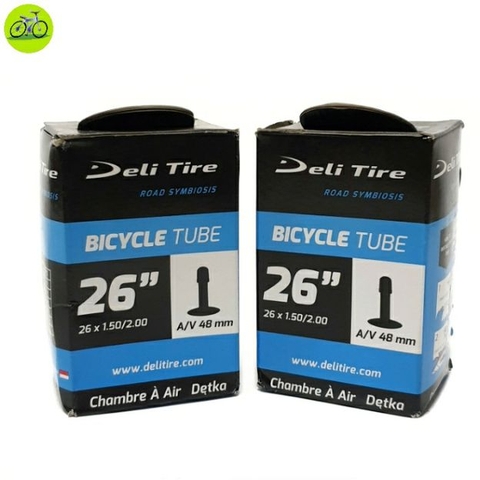 Cặp 2 săm ruột xe đạp Deli Tire 26x1.5/2.0 van xe máy 48mm