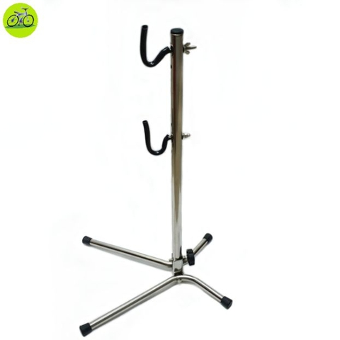 Chân chống xe đạp dựng Inox móc treo bọc cao su cao cấp