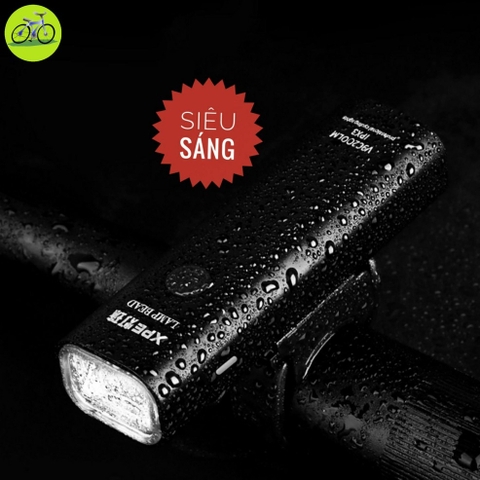 Đèn xe đạp siêu sáng chống nước với độ bền cao, Sạc USB pin 2000mAh