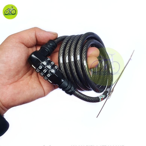 Khóa Dây 3 Số Cao Cấp Cho Xe Đạp Dài 1500mm
