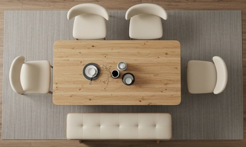 Bàn ăn phong cách Japandi hiện đại BA2506