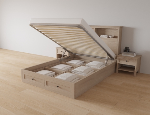 GN2508 Giường ngủ kết hợp kho lưu trữ