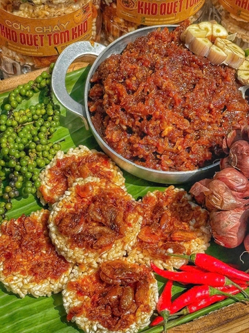 Cơm cháy kho quẹt tôm khô ( hũ 340g ) ( tạm hết hàng )