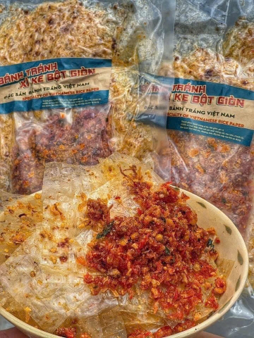 Bánh tráng xì ke-ớt rim- hành phi ( túi 300g )