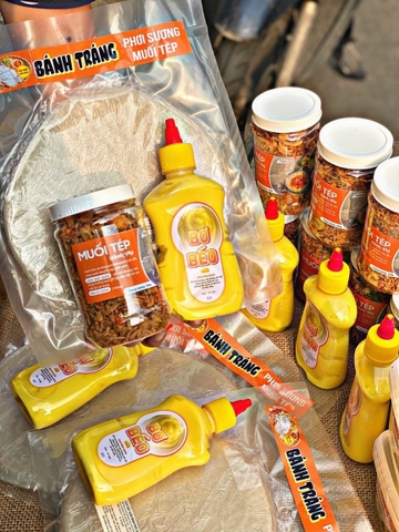 Set bánh tráng muối tép hành phi bơ béo