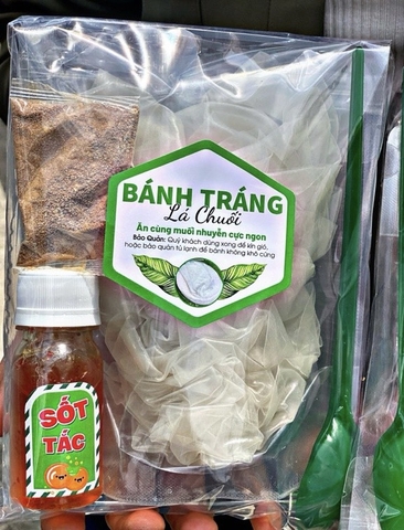 Set bánh tráng muối sặc - sốt tắc - hành phi