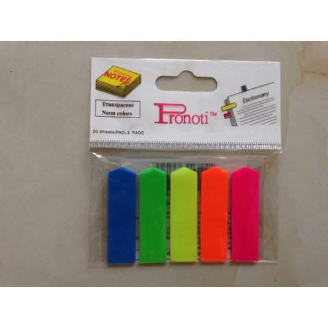 Miếng phân trang nhựa 5 màu Pronoti